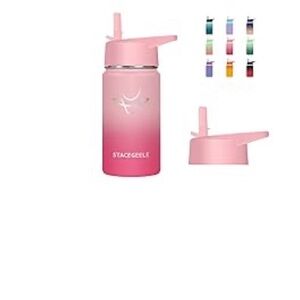 STACEGEELE Insulated Vacuum Water Bottle Spout | Leak Proof (Sweat-Peach, 12OZ)